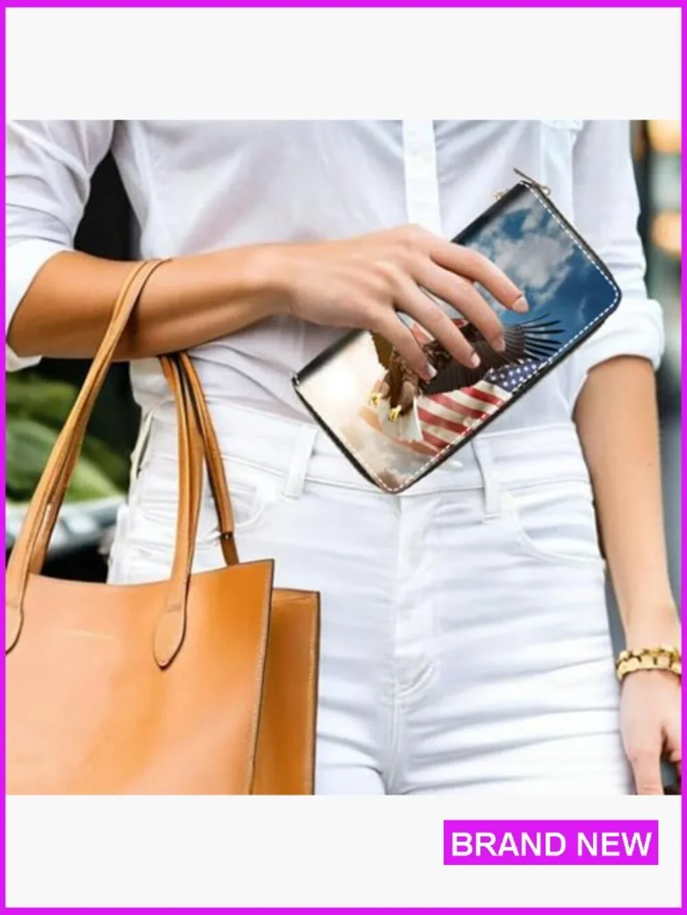 Large Capacity Zip Around Wallet with Removable Wristlet